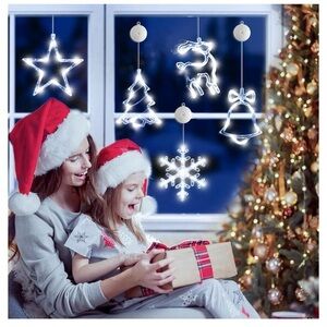 Christmas Festive LED Holiday Window Lights - White
